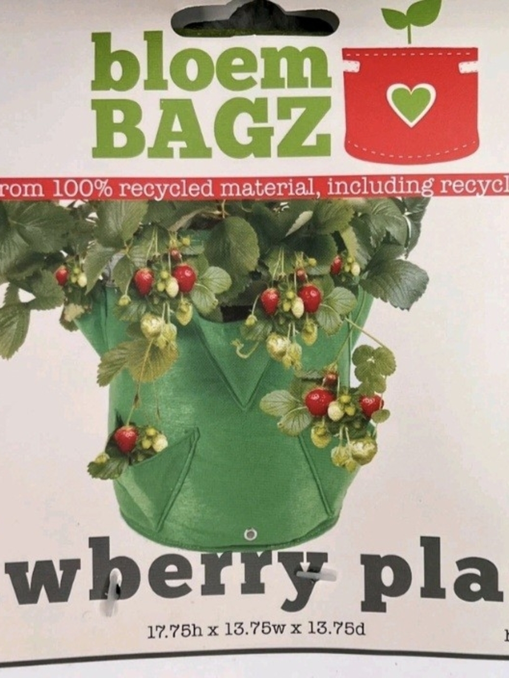 NWT Bloem BAGZ Hot Pink/Aramanth Strawberry 8-Pocket Plant Bag - OBO